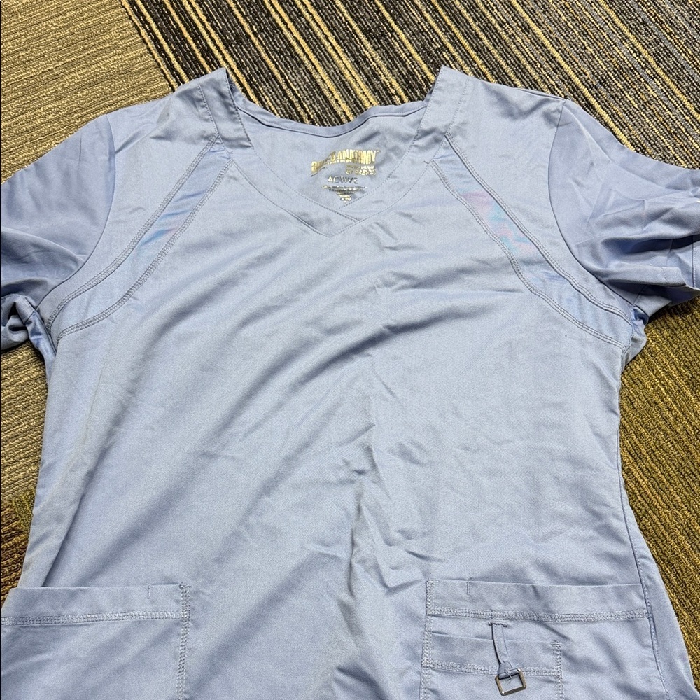 Grey's Anatomy Light Blue V-Neck Scrub Top